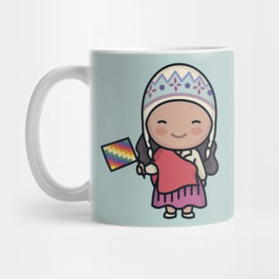 Cute South American Mountain Girl Mug